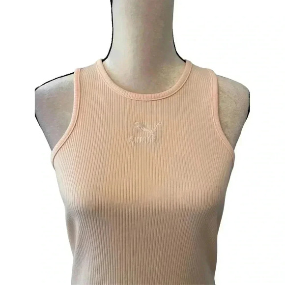 Puma Ribbed Above Knee Casual Dress Pink Size Large New with Tags - Picture 4 of 9